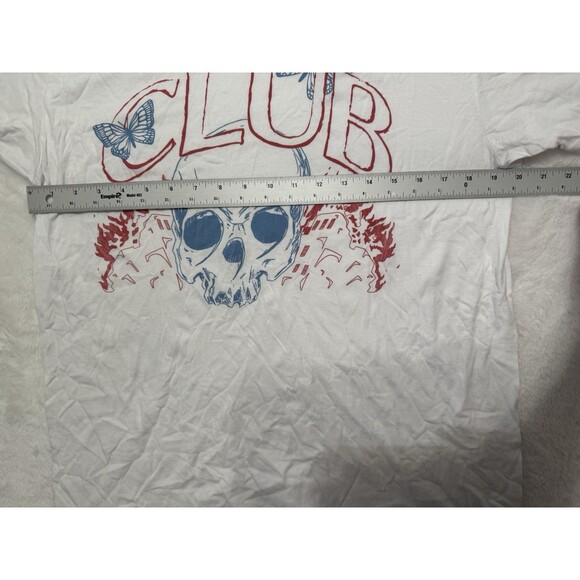 999 Club Juice WRLD White T Shirt Size L Skull Butterflies Brand New - Picture 3 of 4